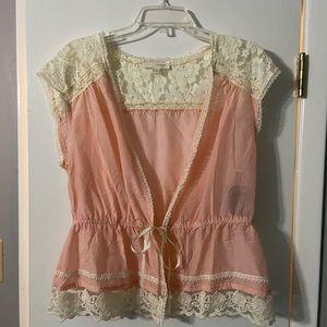 Forever 21 XL sheer top. Boho, dainty, summertime.